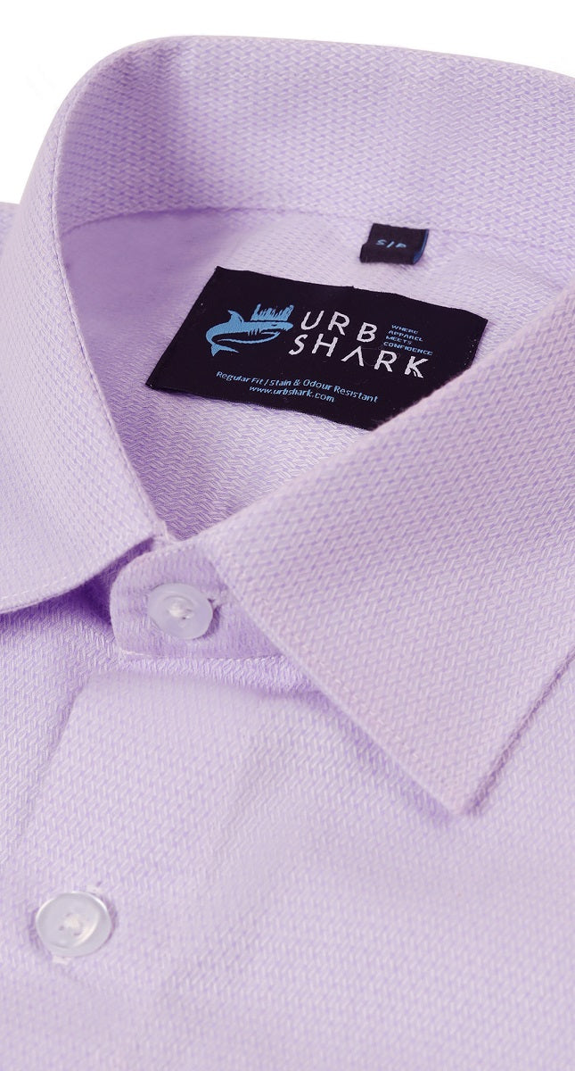 Anti-Stain Pattern Dress Shirt – Purple