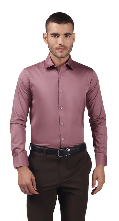 Anti-Stain Satin Dress Shirt – Coral