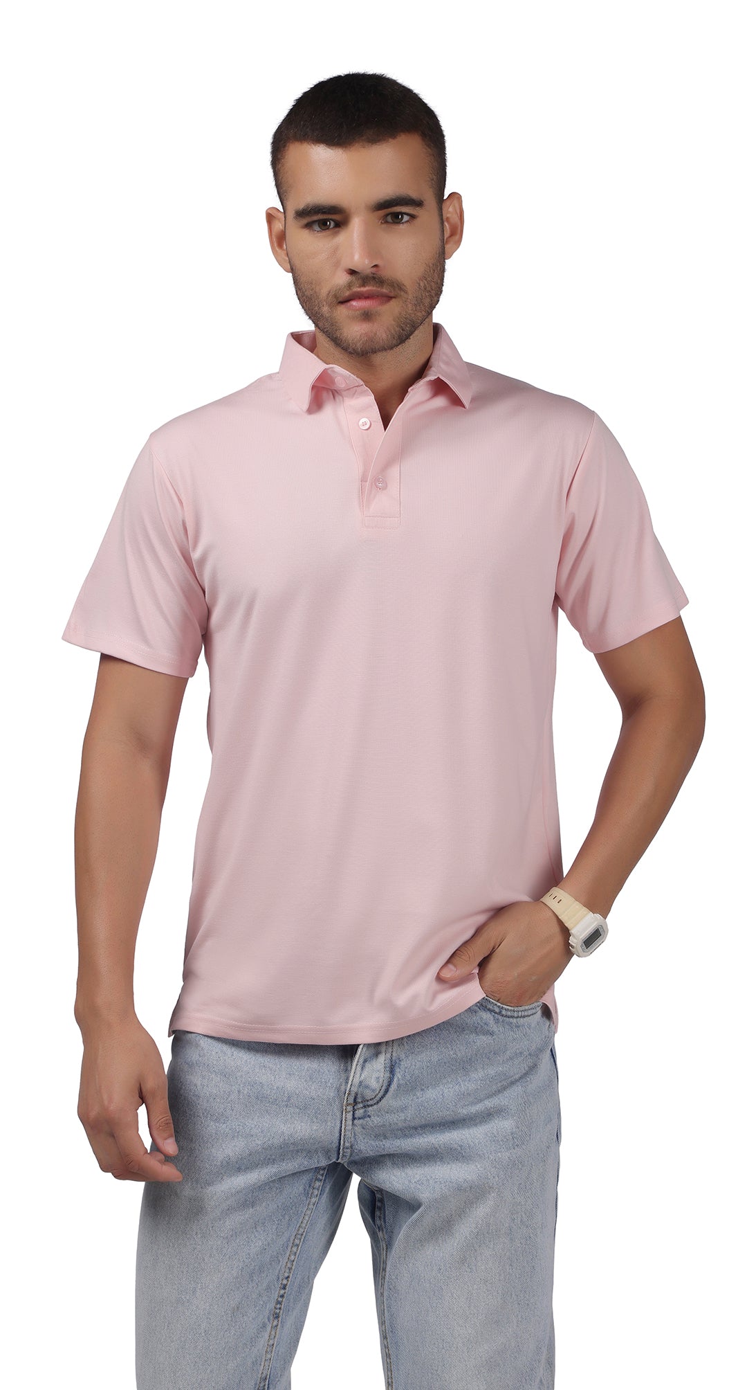 Anti-Stain Classic Polo T-shirt – Pink