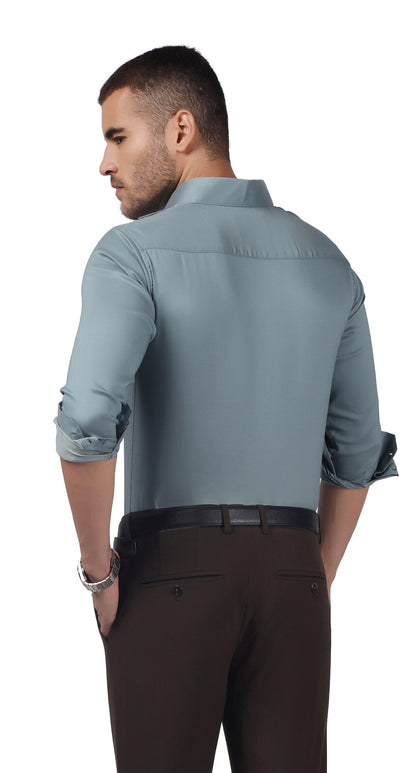 Anti-Stain Miracle Lycra Dress Shirt – Grey