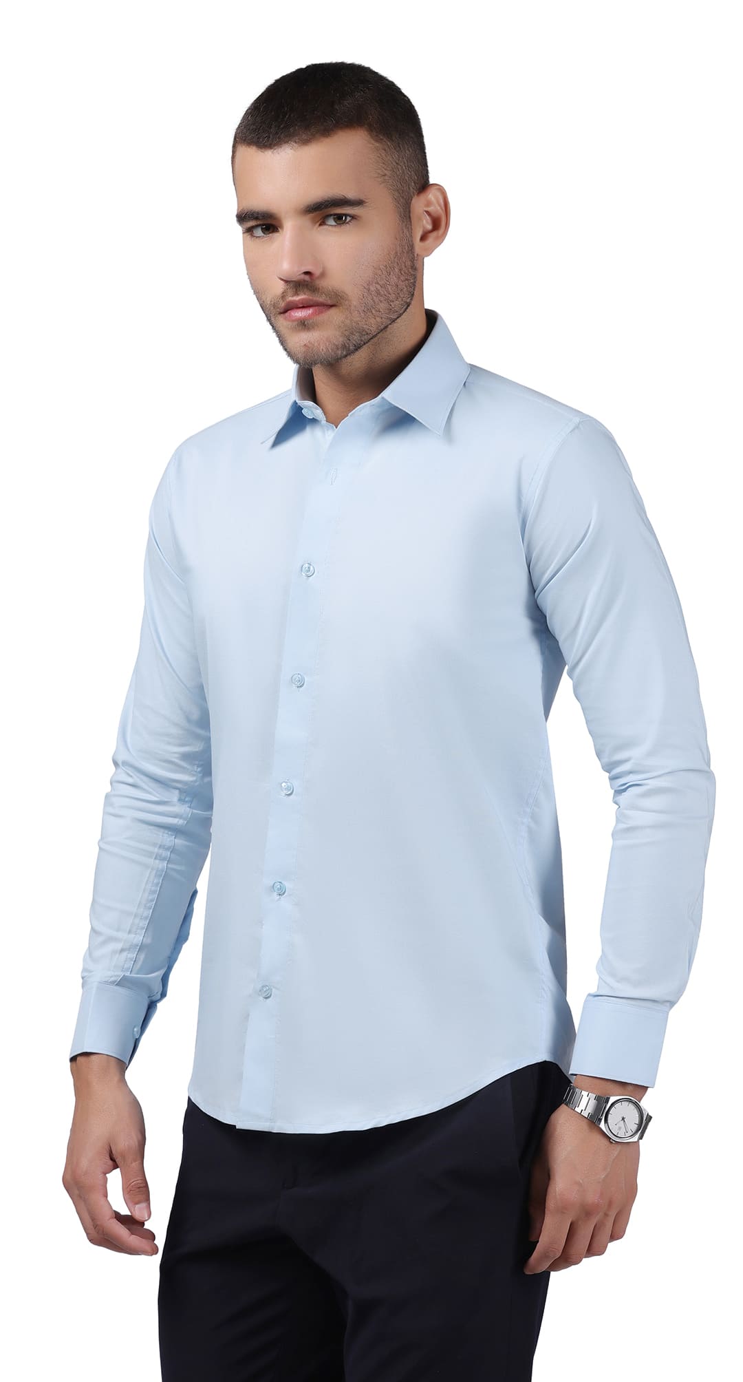 Anti-Stain Lycra Dress Shirt – Light Blue