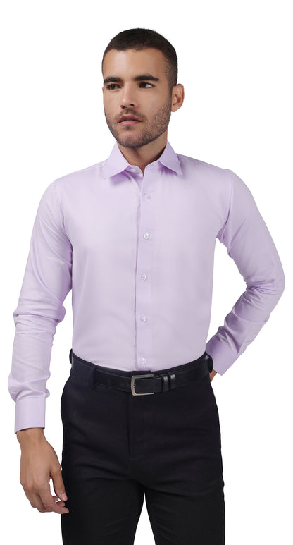 Anti-Stain Pattern Dress Shirt – Purple