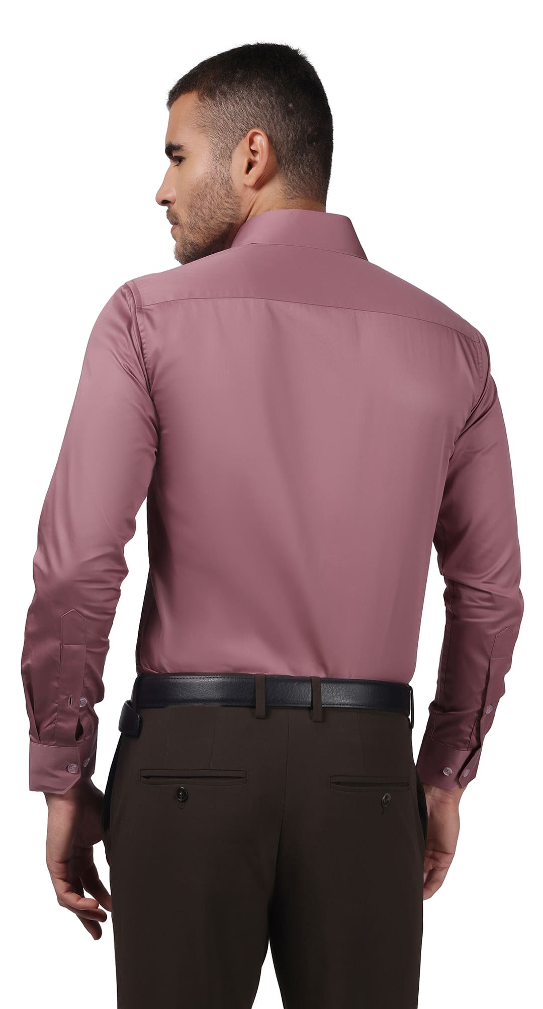 Anti-Stain Satin Dress Shirt – Coral