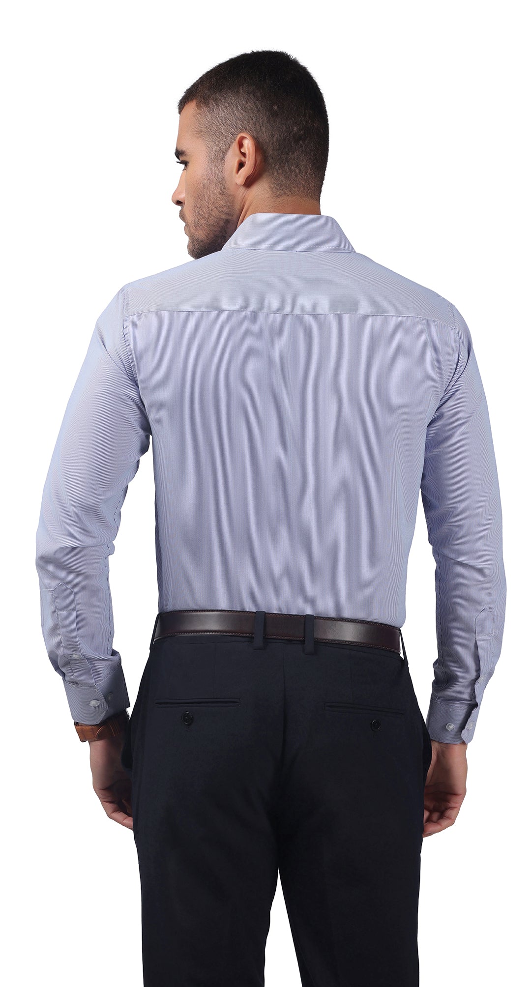 Blue anti-stain pattern dress shirt for men by Urbshark
