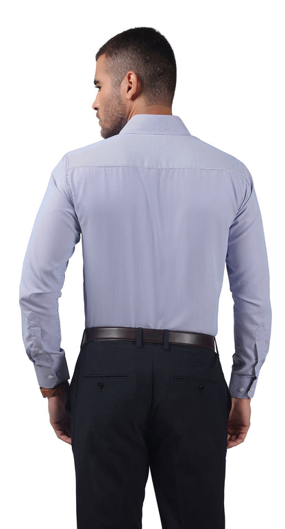 Blue anti-stain pattern dress shirt for men by Urbshark
