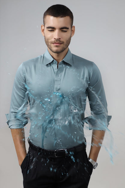 Anti-Stain Miracle Lycra Dress Shirt – Grey