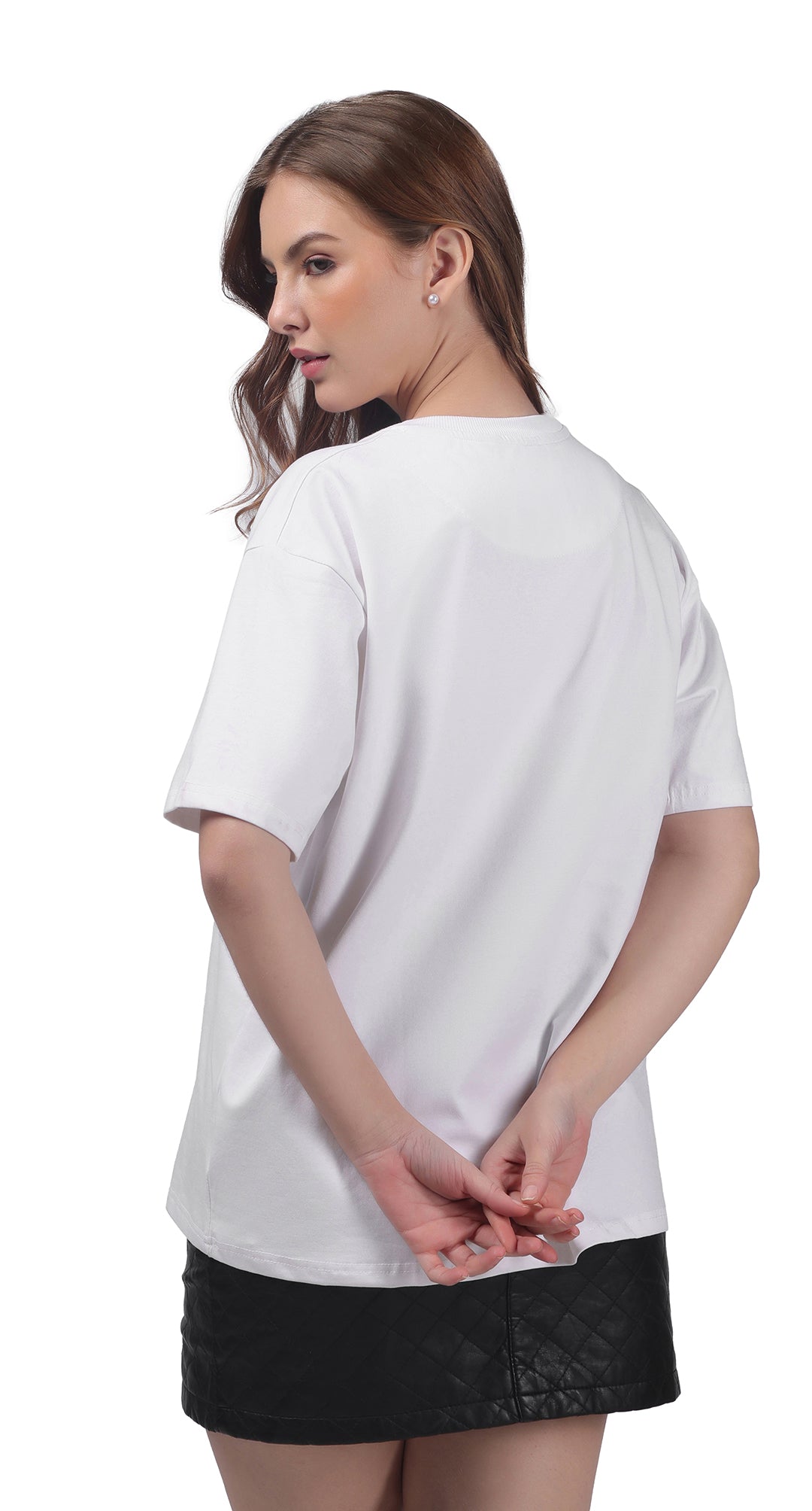Anti-Stain Skyline Oversized T-Shirt – White