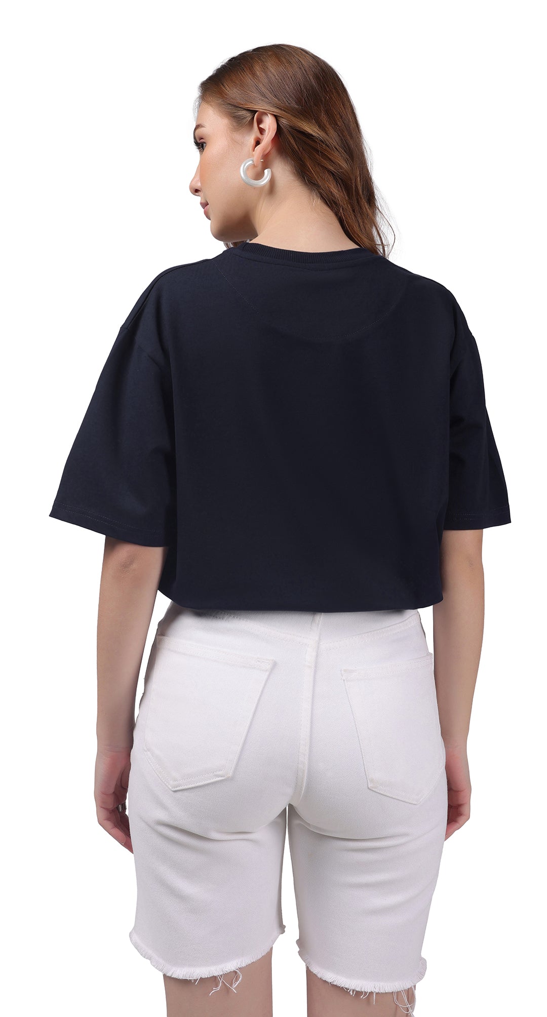 Anti-Stain Skyline Oversized T-Shirt – Navy