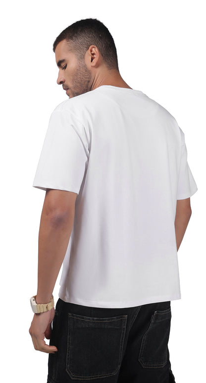 Anti-Stain Skyline Oversized T-Shirt – White