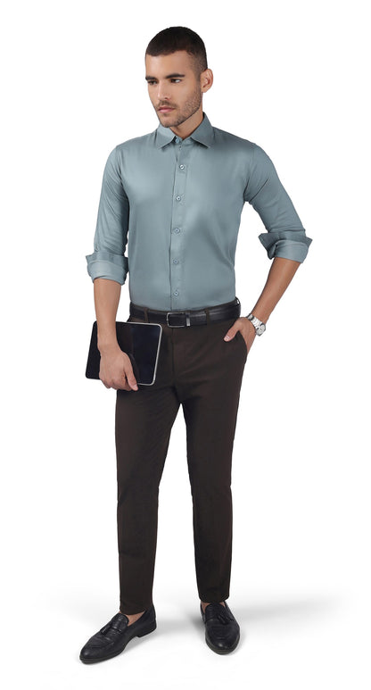 Anti-Stain Miracle Lycra Dress Shirt – Grey