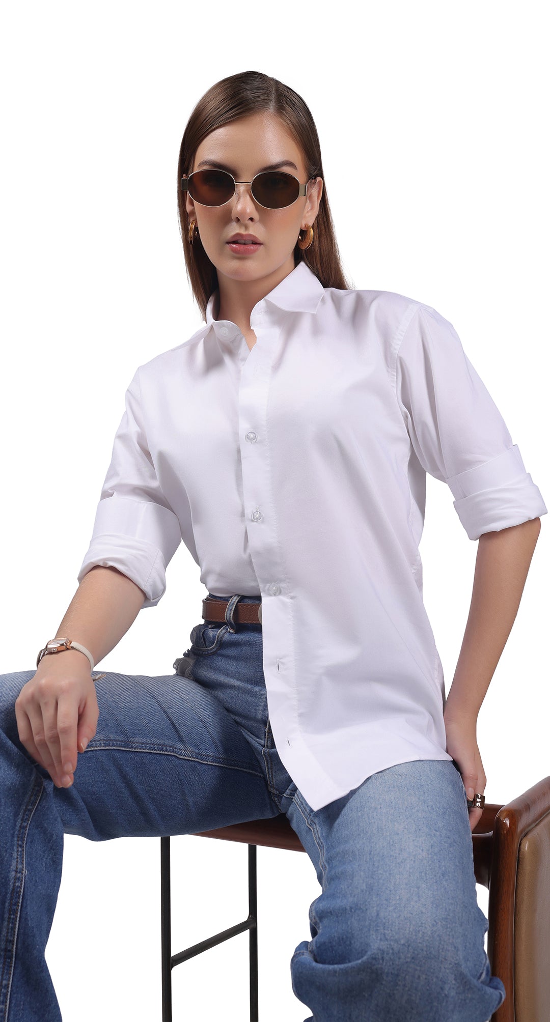 Anti-Stain Lycra Dress Shirt – White