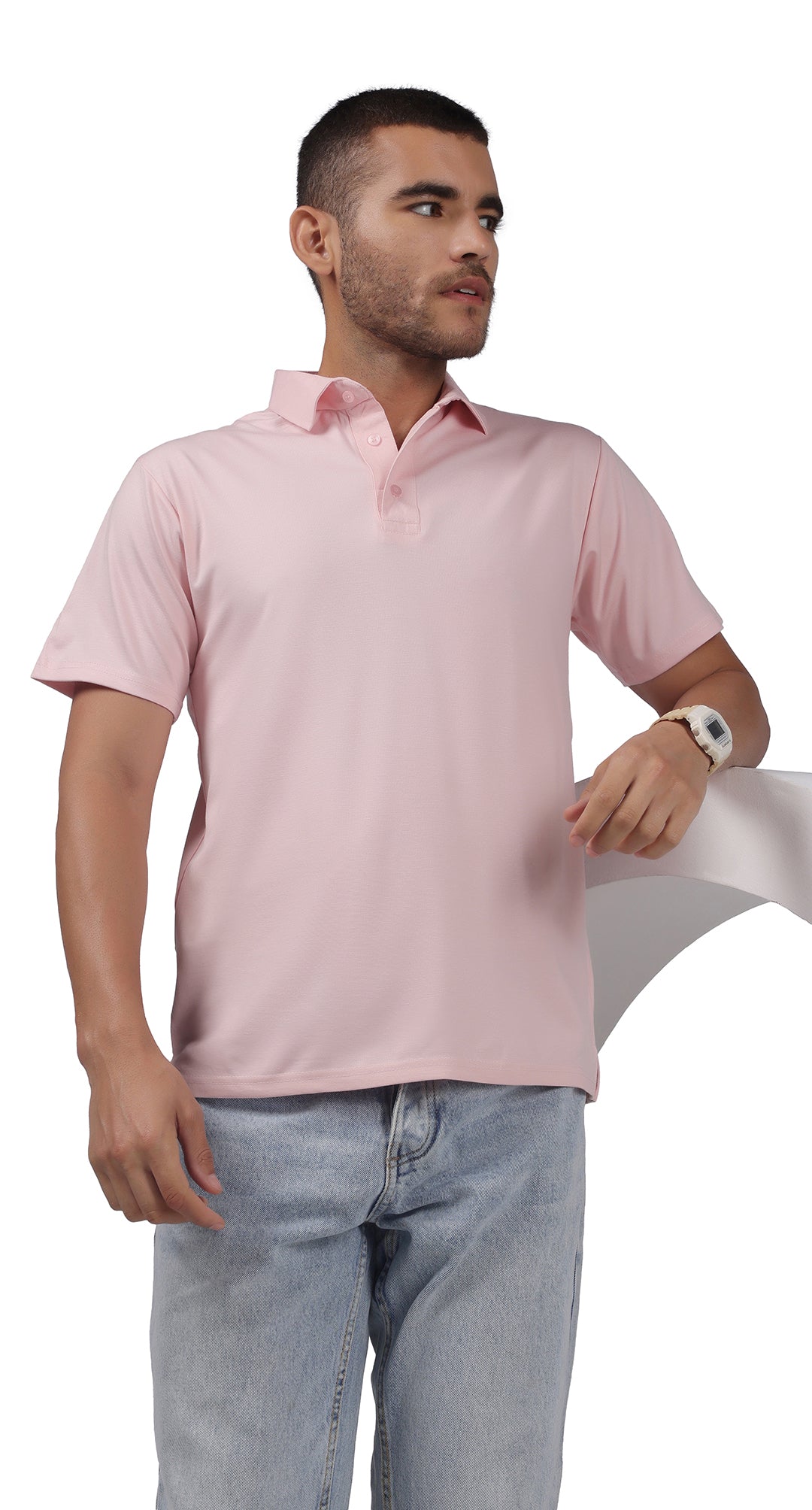 Anti-Stain Classic Polo T-shirt – Pink