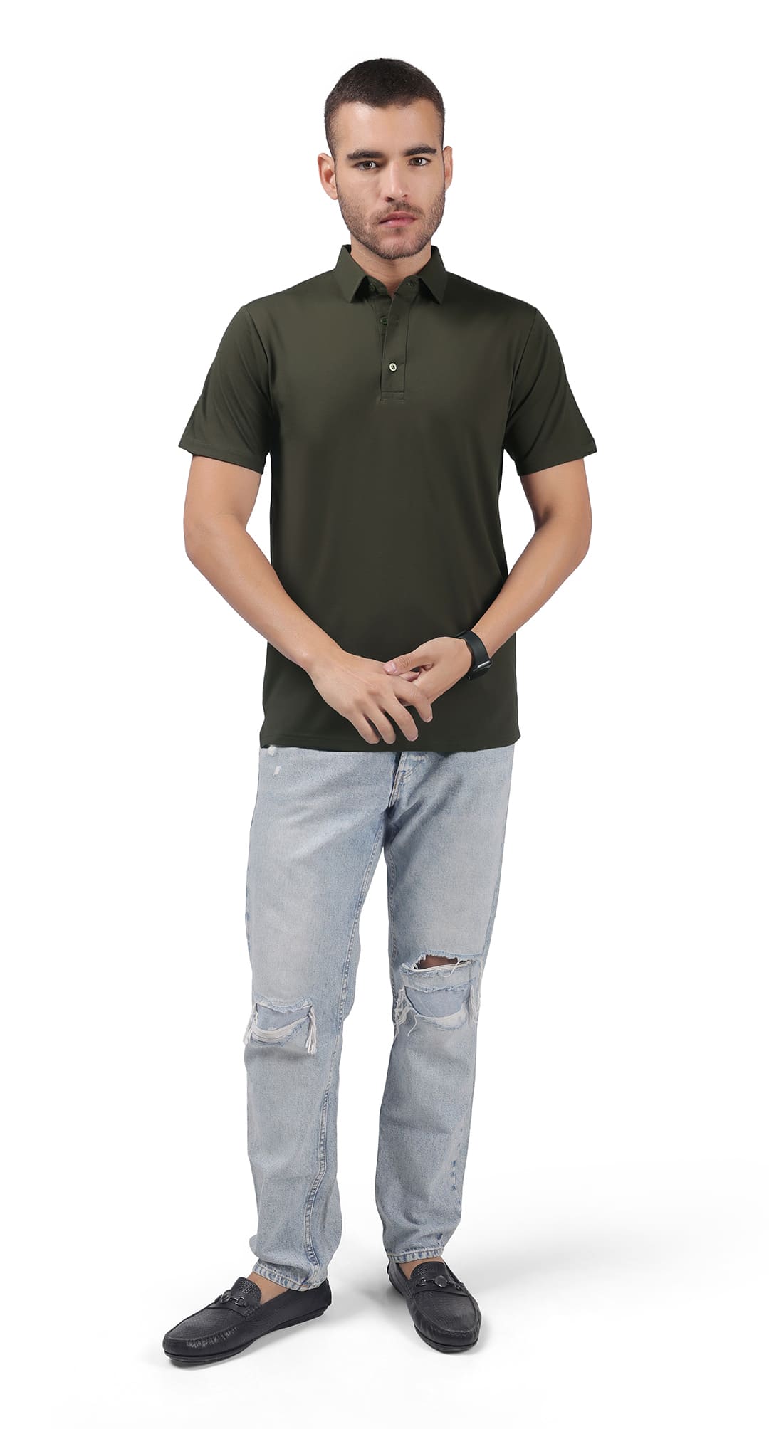 Anti-Stain Classic Polo T-shirt – Green