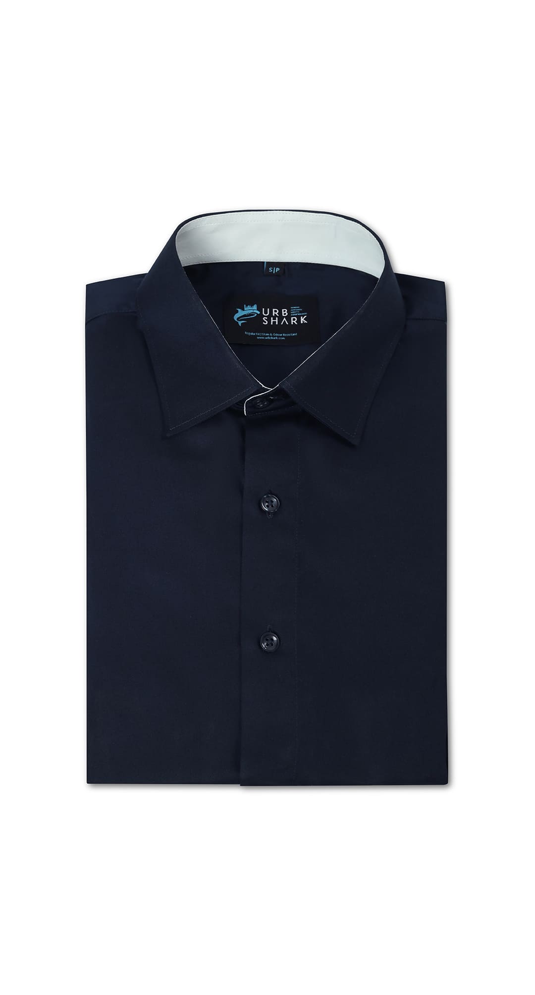 Anti-Stain Satin Dress Shirt – Navy