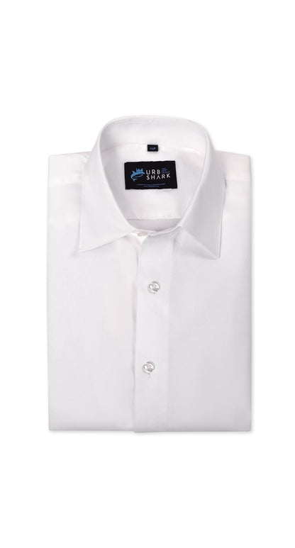 Anti-Stain Lycra Dress Shirt – White