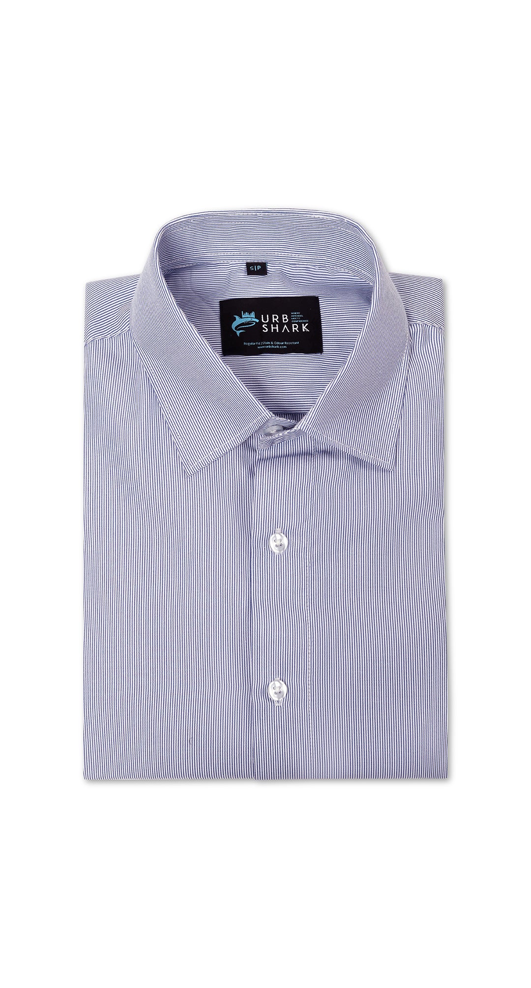 Anti-Stain Pattern Dress Shirt – Blue