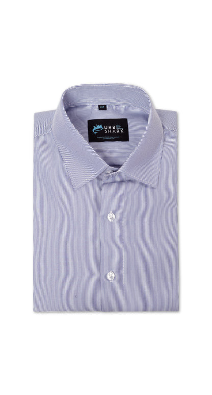 Anti-Stain Pattern Dress Shirt – Blue