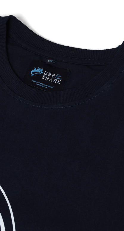 Anti-Stain Skyline Oversized T-Shirt – Navy