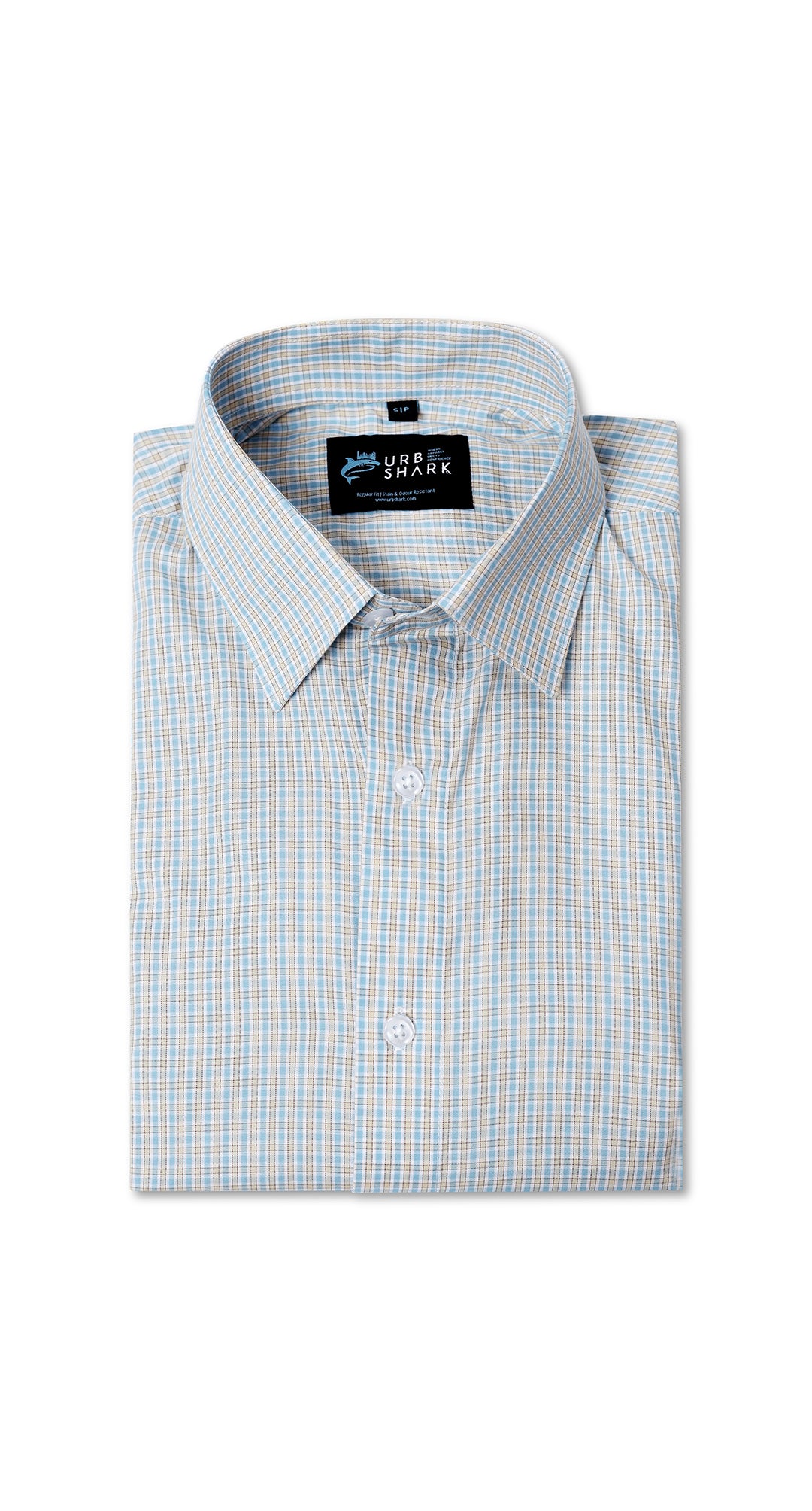 Anti-Stain Brick Check Dress Shirt – Light Green