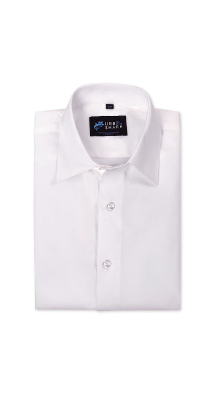 Anti-Stain Lycra Dress Shirt – White