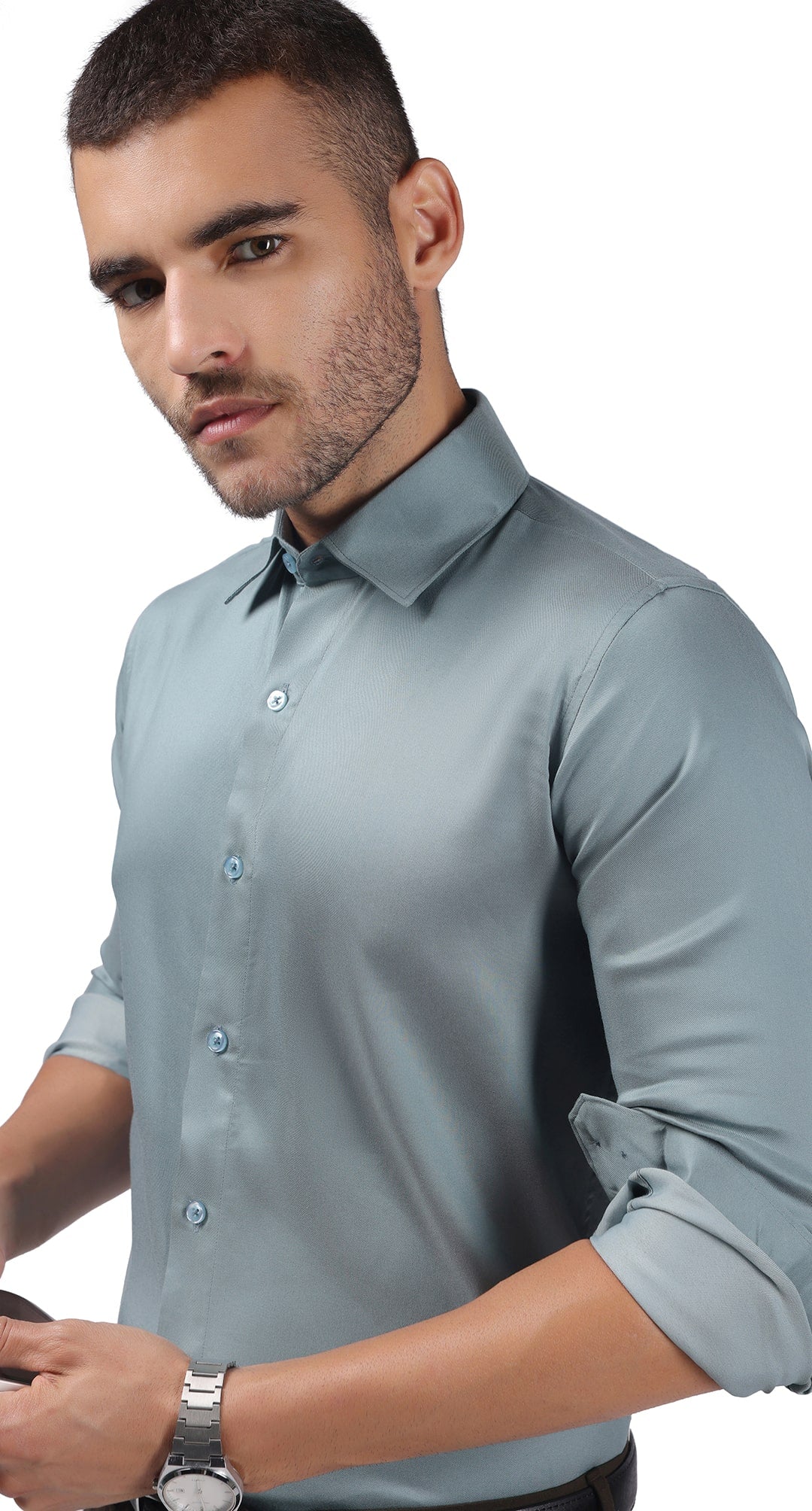 Anti-Stain Miracle Lycra Dress Shirt – Grey