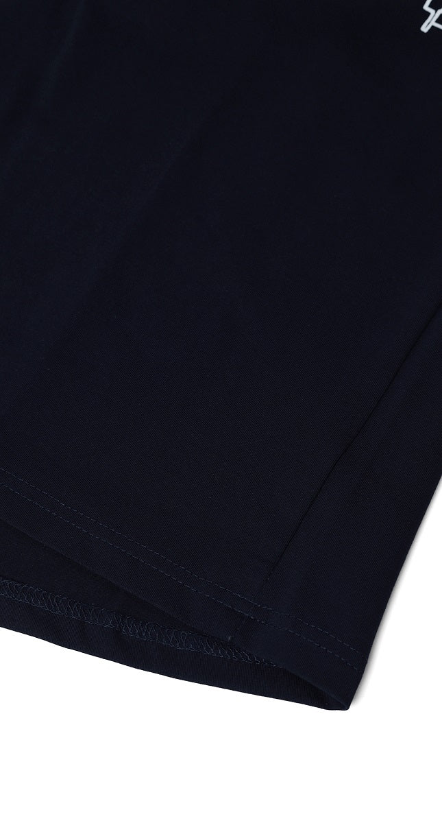 Anti-Stain Skyline Oversized T-Shirt – Navy