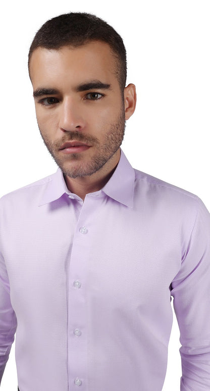 Anti-Stain Pattern Dress Shirt – Purple