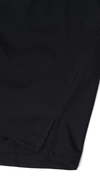 Anti-Stain Signature Style Polo T-shirt – Black
