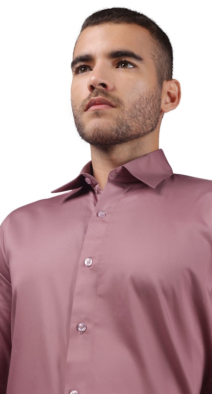 Anti-Stain Satin Dress Shirt – Coral