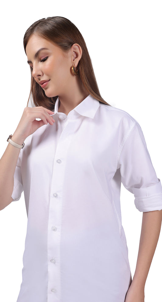 Anti-Stain Lycra Dress Shirt – White
