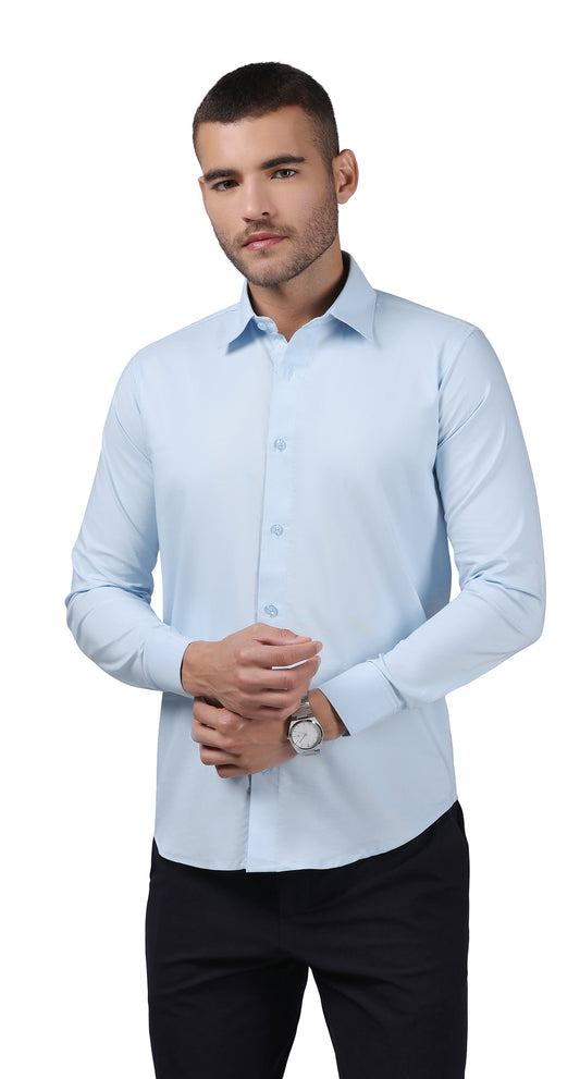 Anti-Stain Lycra Dress Shirt – Light Blue
