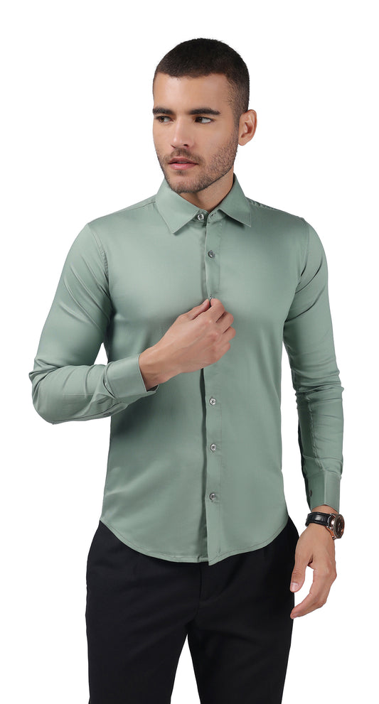 Anti-Stain Miracle Lycra Dress Shirt – Green