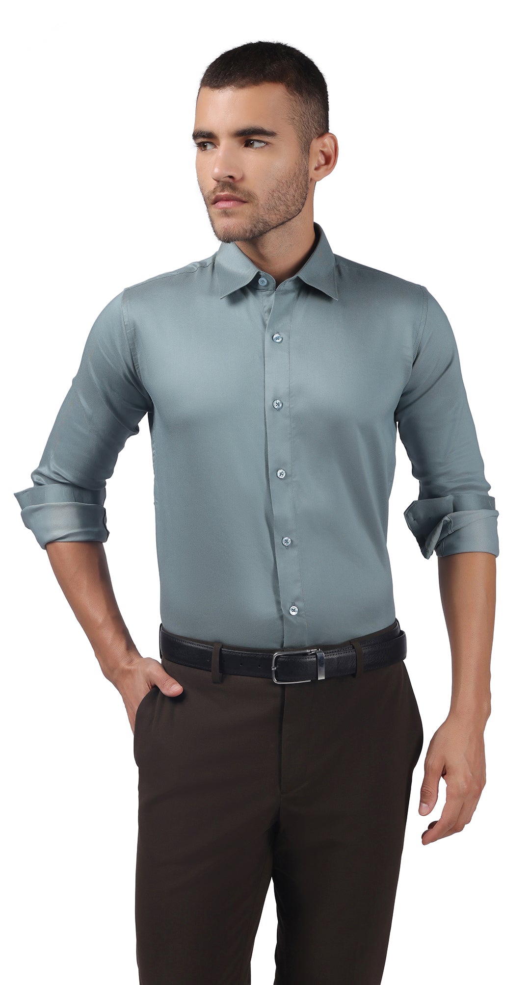 Anti-Stain Miracle Lycra Dress Shirt – Grey