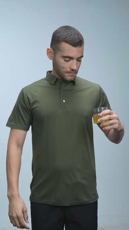 Anti-Stain Classic Polo T-shirt – Green